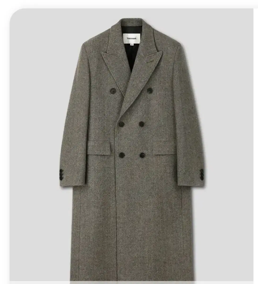 Tony Weck 23FW Merino wool herringbone double coat L new