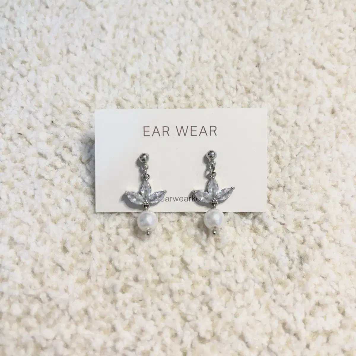 핸드메이드/새상품) EAR WEAR 새싹진주 귀걸이/귀찌 (골드/실버