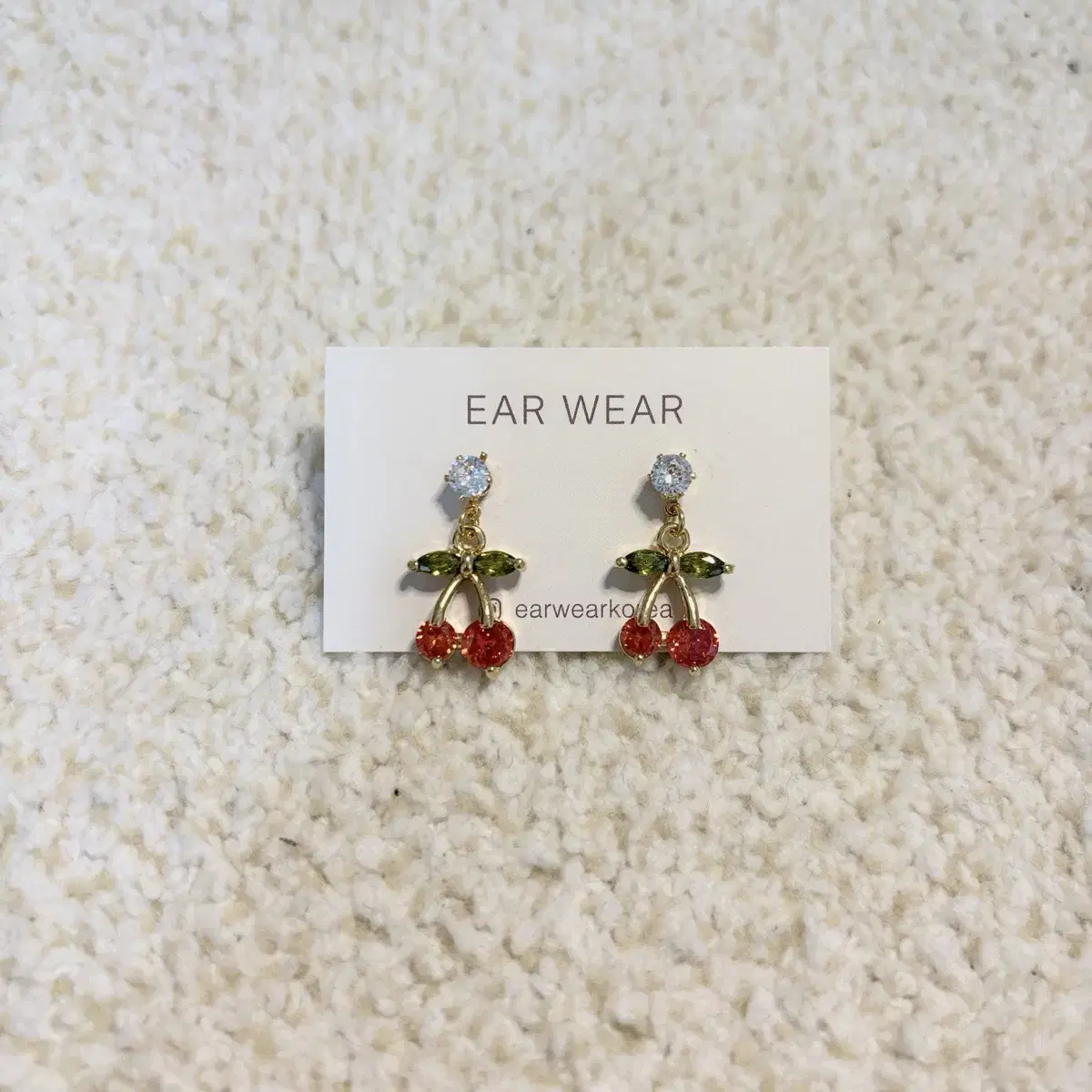 핸드메이드/새상품) EAR WEAR 골드체리 귀걸이/귀찌 (골드)