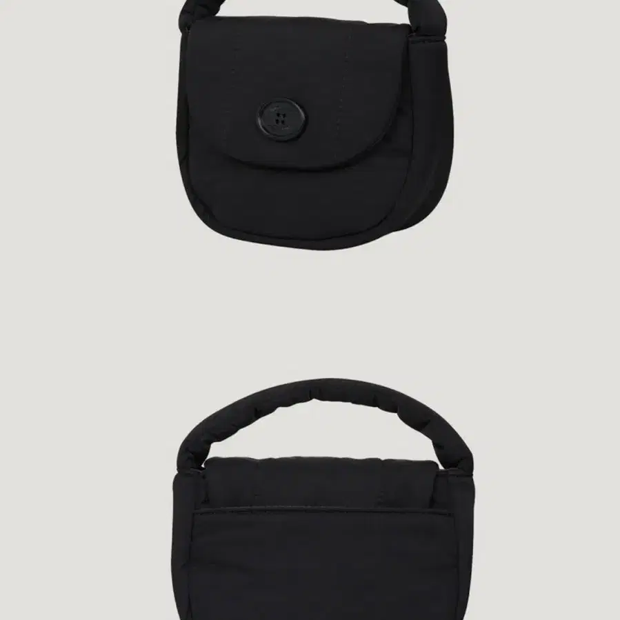 몽드몽드 Classic Button Padding Cross bag 블랙