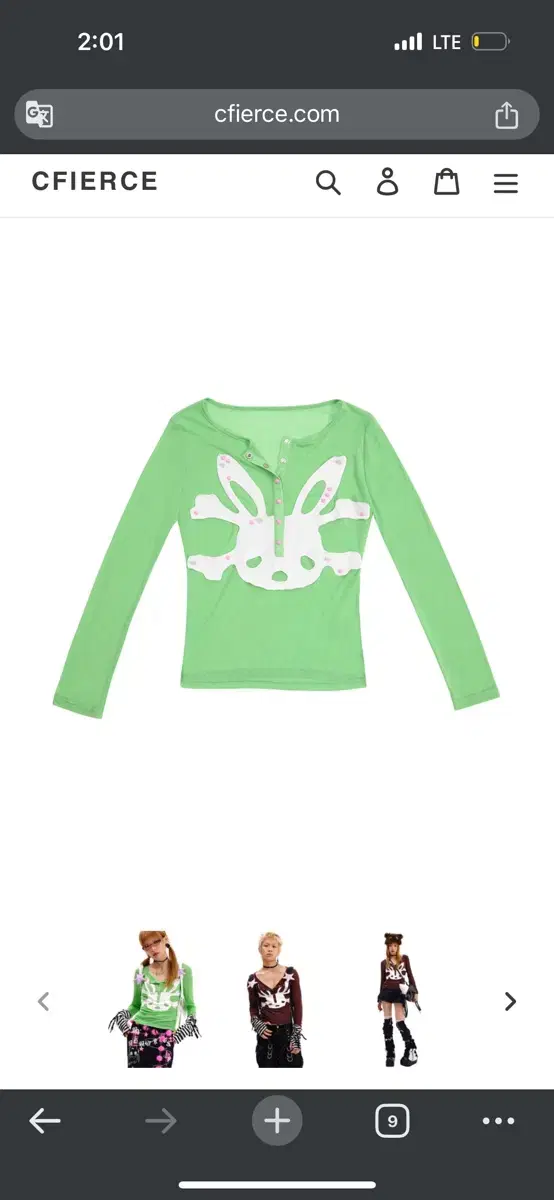 Cfierce bunny longsleeves top