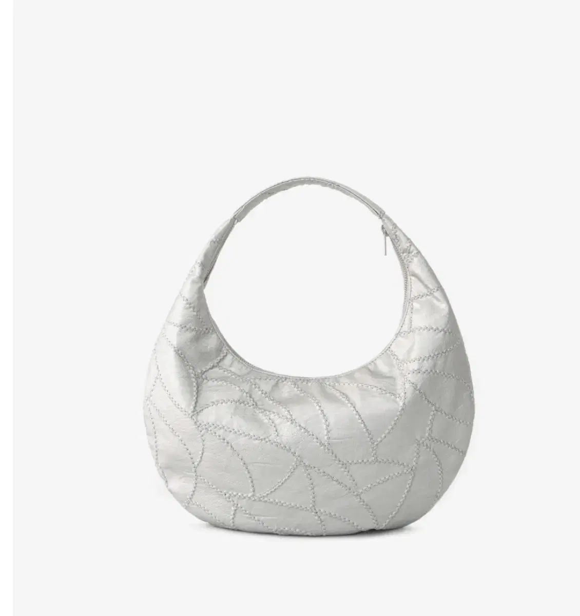 레귤러 Patchwork Hobo Bag Silver 3 / 8