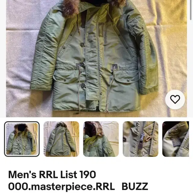 Rrl n-3 japan made 버즈릭슨 콜라보