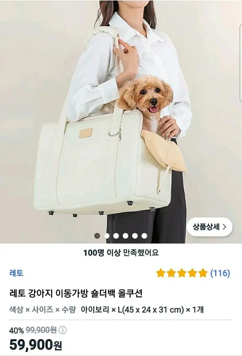 레토 강아지 이동가방