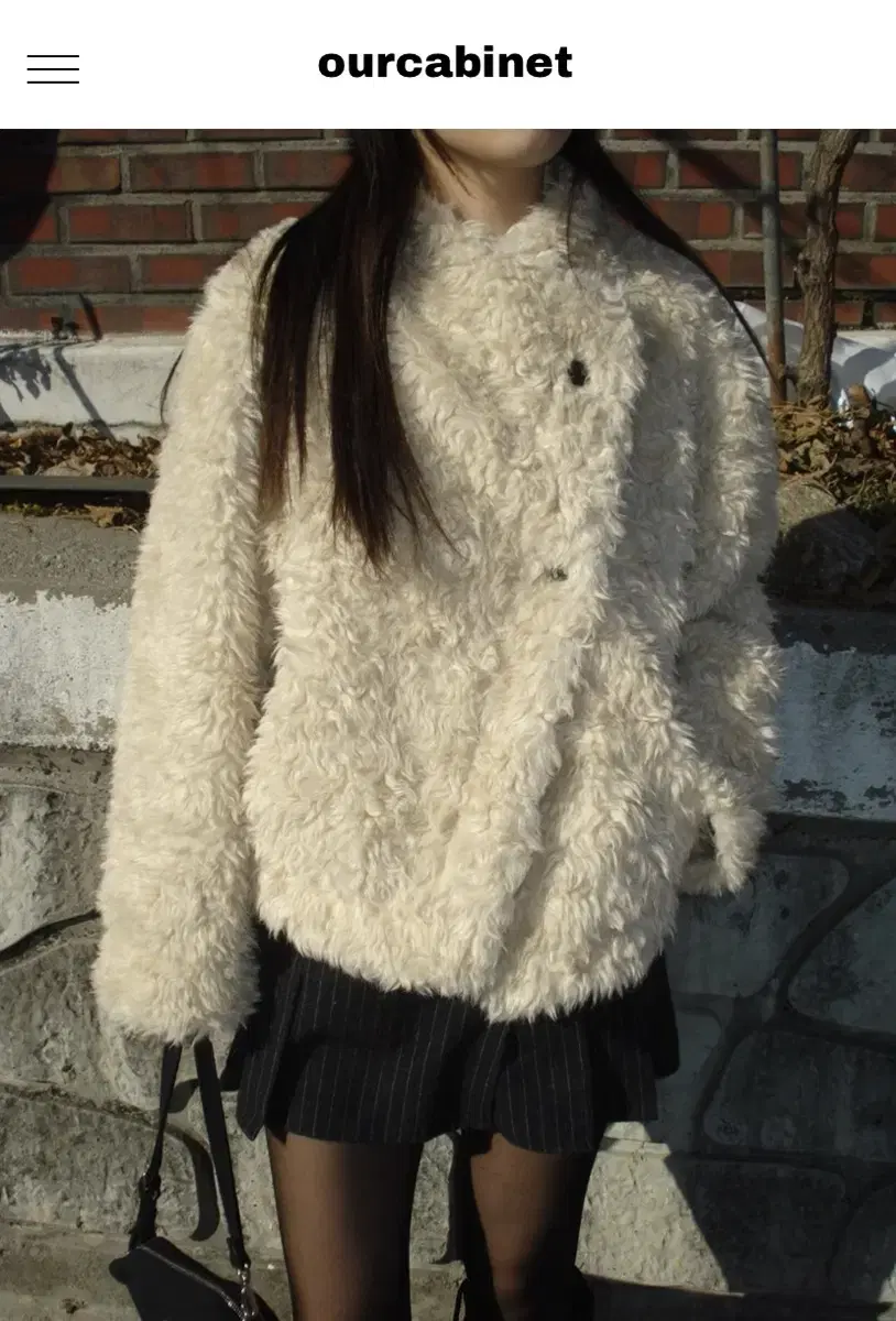 아워캐비넷 sheep fur jacket 퍼자켓 팔아용