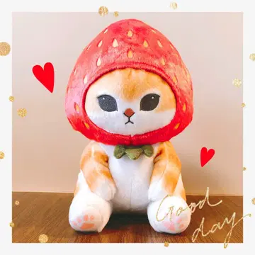 새상품 mofusand 후르츠냥 BIG 봉제 인형 모프 샌드 딸기
