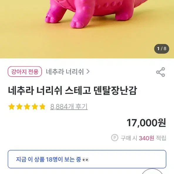 네추라 너리쉬 덴탈 강아지 장난감 2개