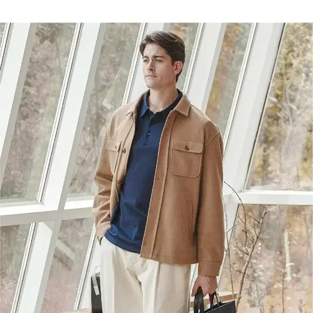 아놀드파마24FW 최신상 남성 기모안감 댄디 기모 카라티셔츠