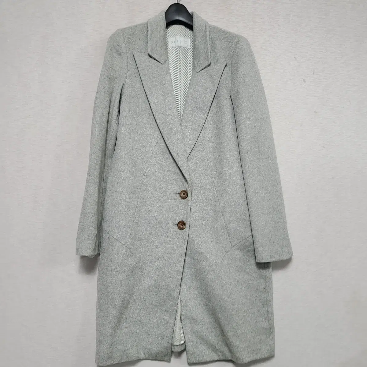 Mine grey wool and cashmere coat W85 â'¬1230