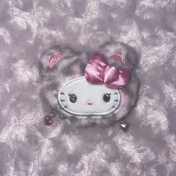 키티 갸루 곰 헤어 클립 헤어 클립 앞머리 핀