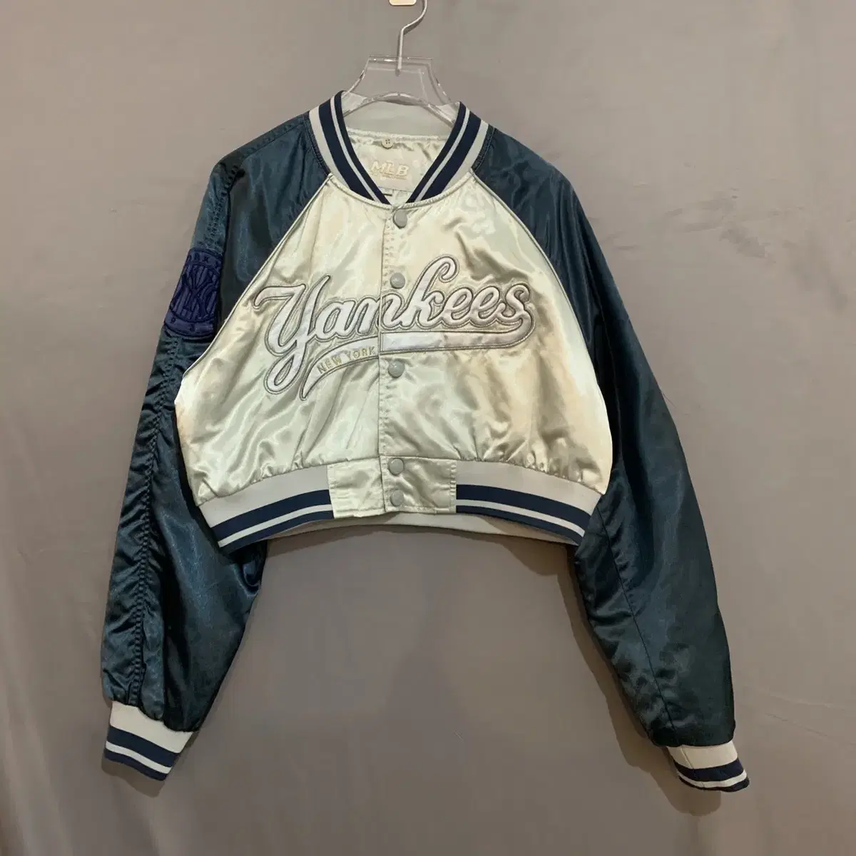 MLB New York Yankees Cropped Stadium Varsity Jacket