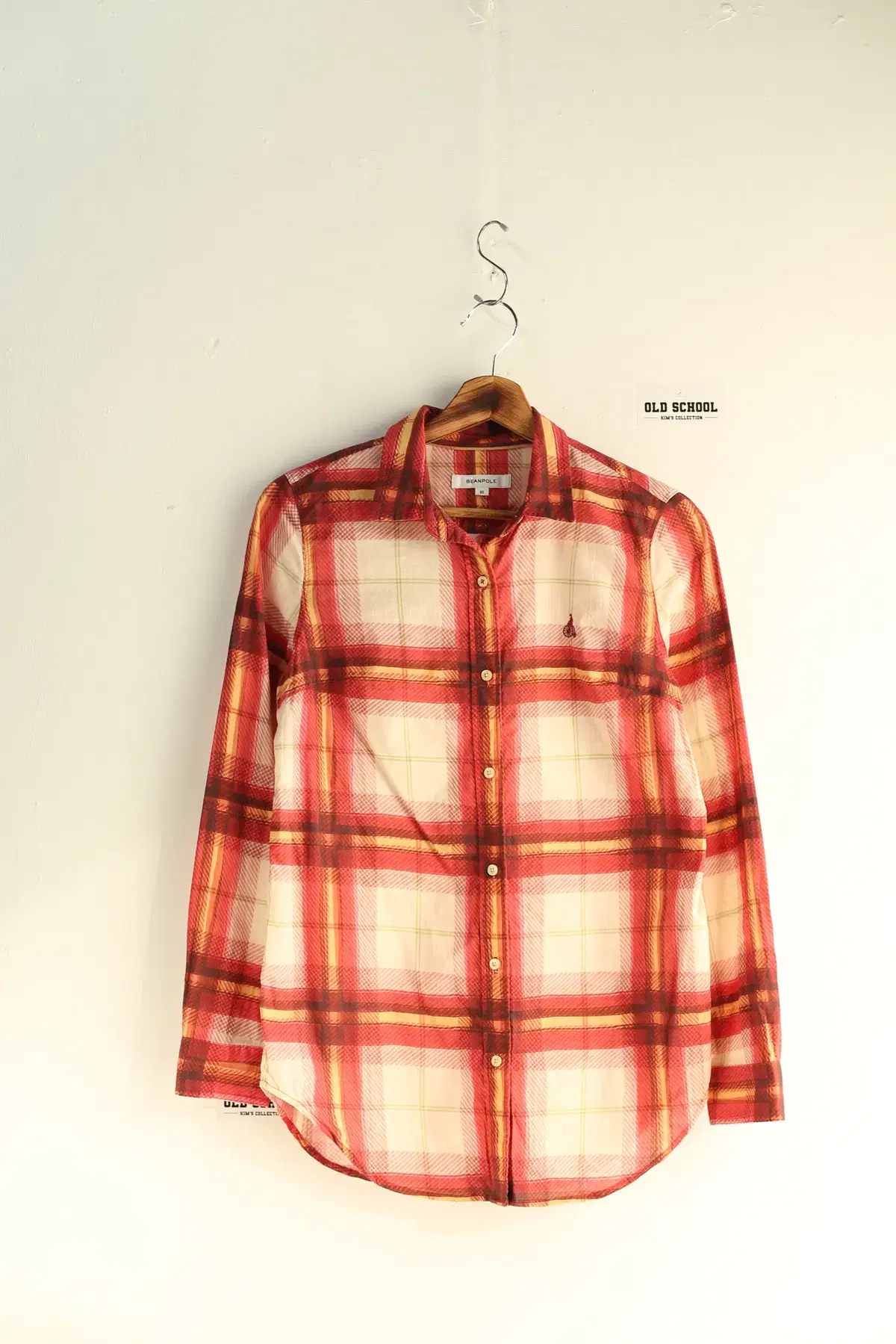 Beanpole check long-sleeve shirt size 90