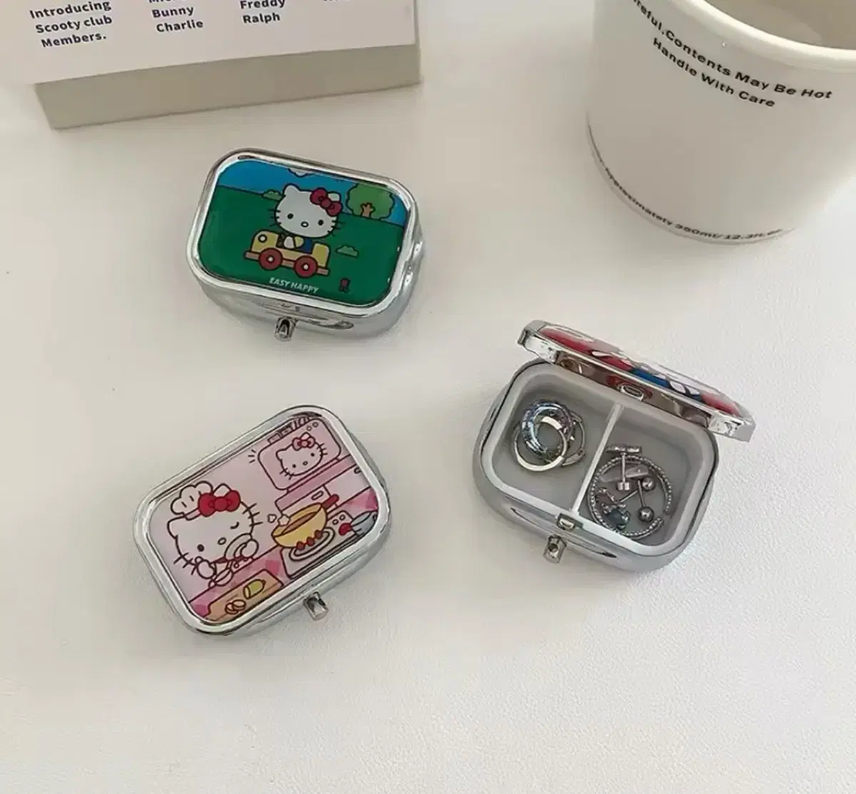 Sanrio Hello Kitty Pill Bottle Pill Box Accessory Storage Box Mini Bottle