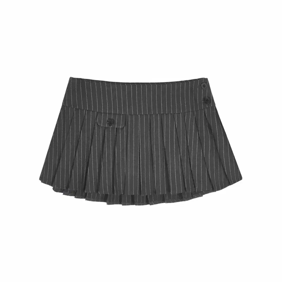 클리시어 Canele fake pocket skirt, Gray M