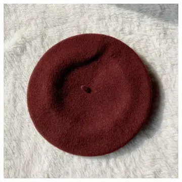 TONAK 울 짙은 갈색 베레모 모자 TONAK