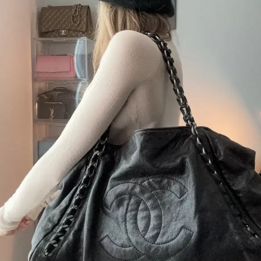 샤넬 체인백 블랙 Sac Cabas Chanel (마지격 가격)