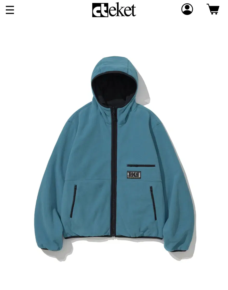 ElZ WEEKEND REVERSIBLE FLEECE JACKET-TEA