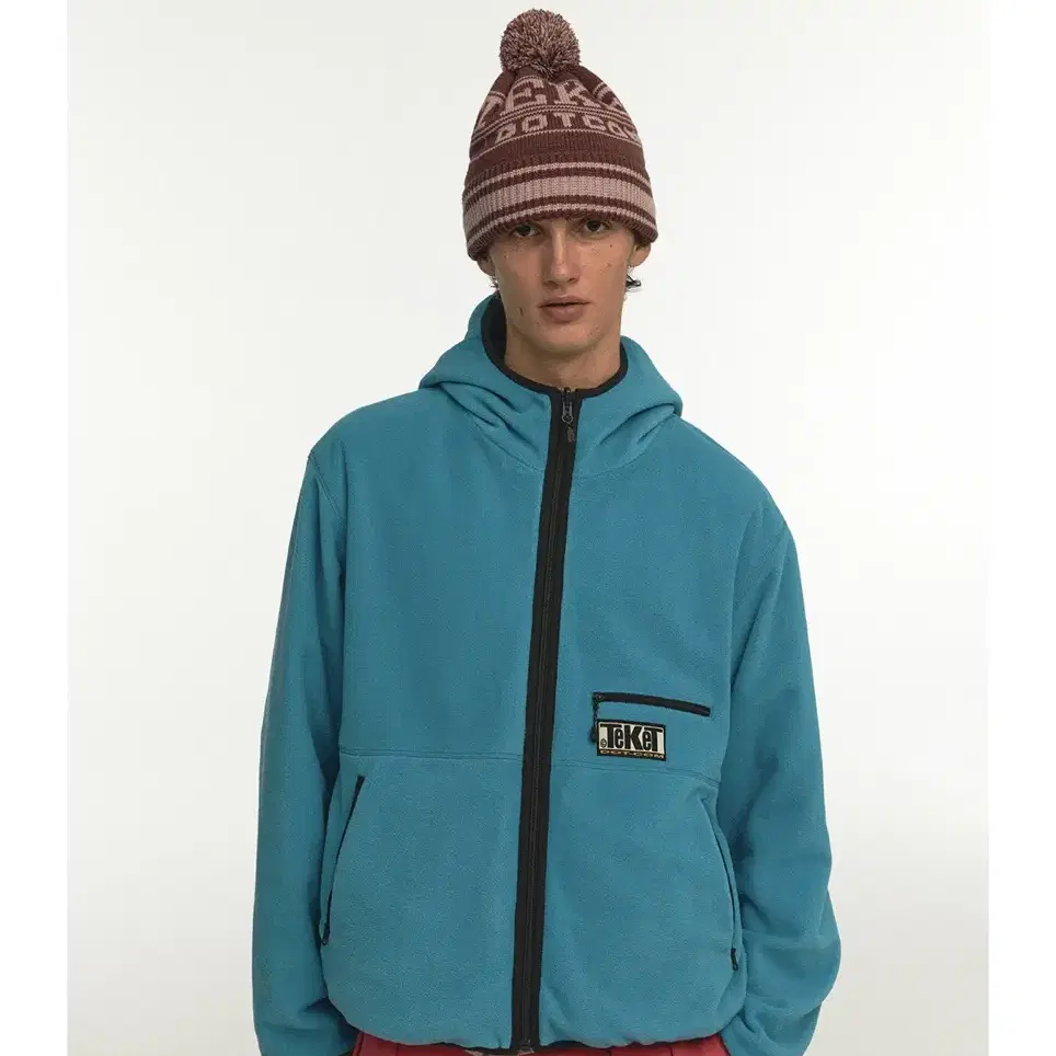 ElZ WEEKEND REVERSIBLE FLEECE JACKET-TEA