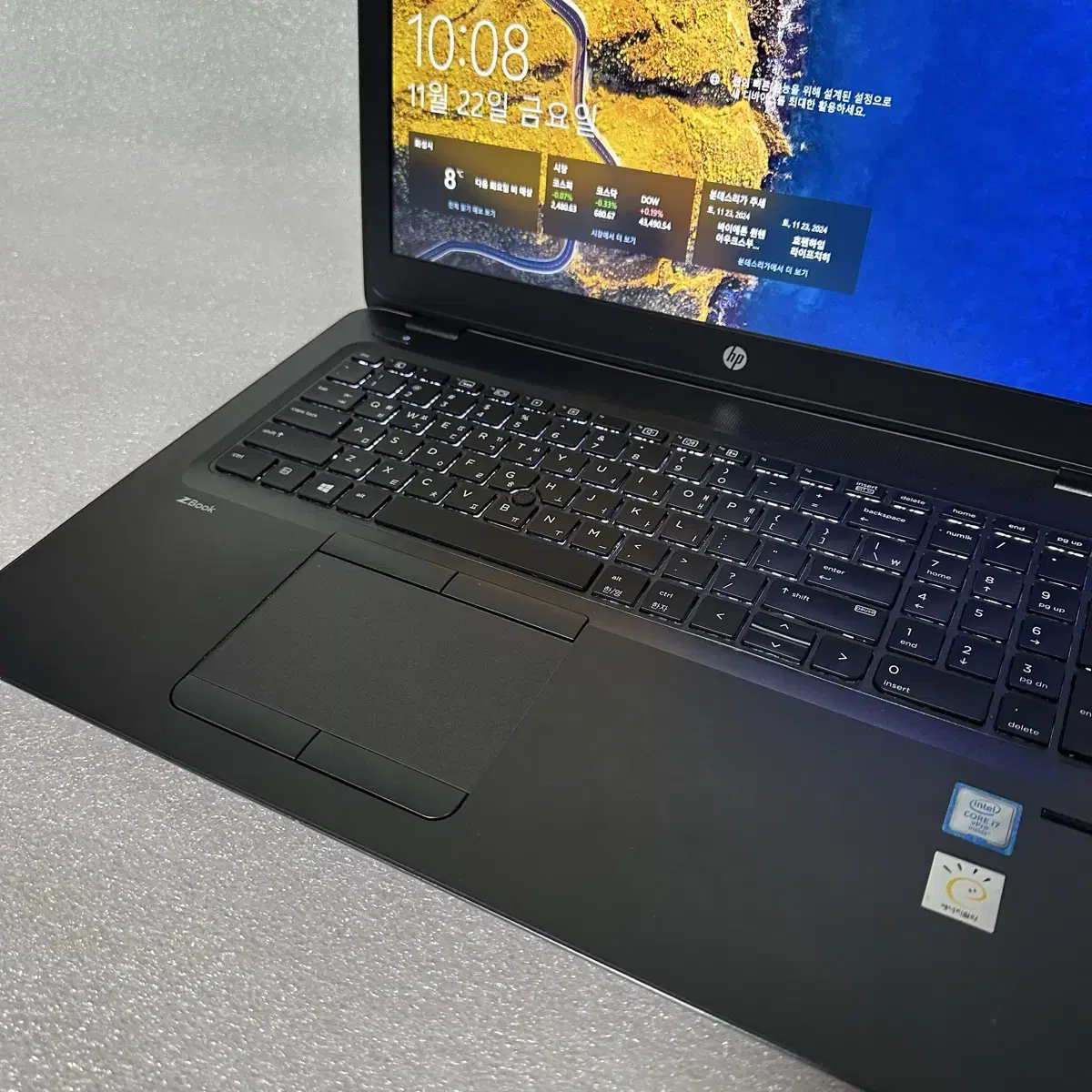 HP zbook i7 6세대 16G AMD 그래픽 노트북 15U G3