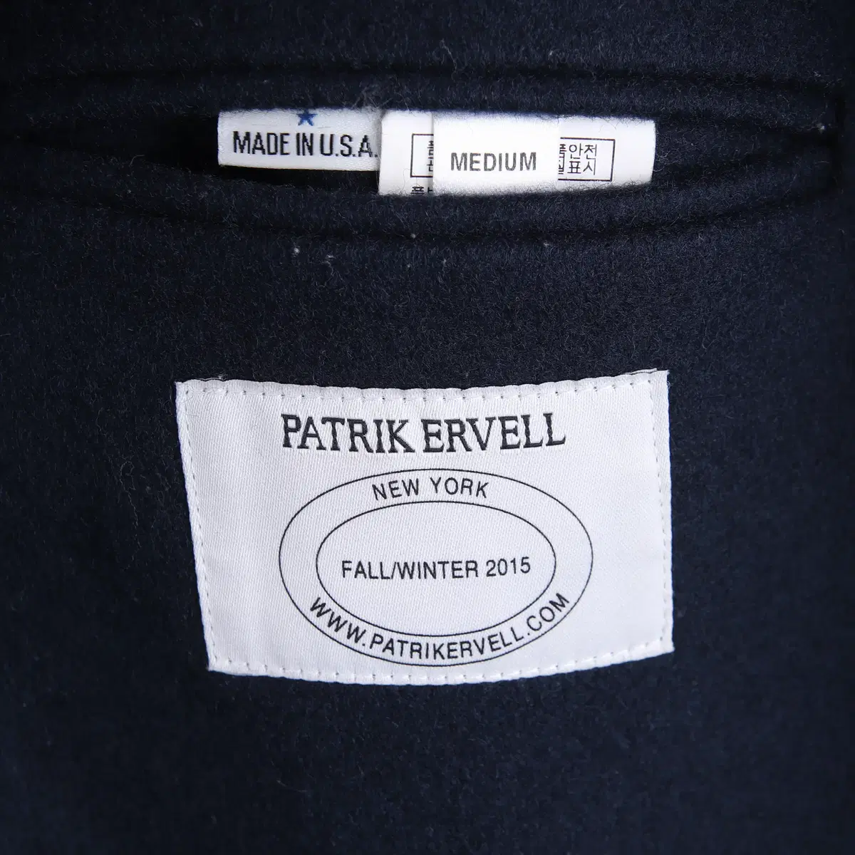 PATRIK ERVELL 패트릭 에르벨 모직 코트 네이비 (M)