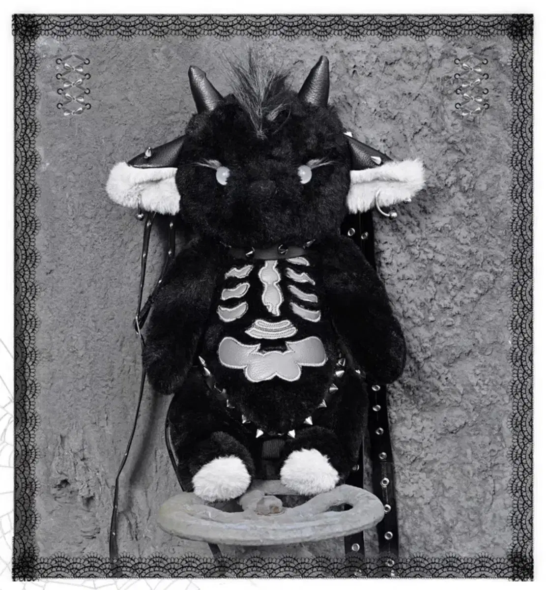 Shamanism doll Bag 40cm Subculture Gothic Minesweeper Spot Y2K