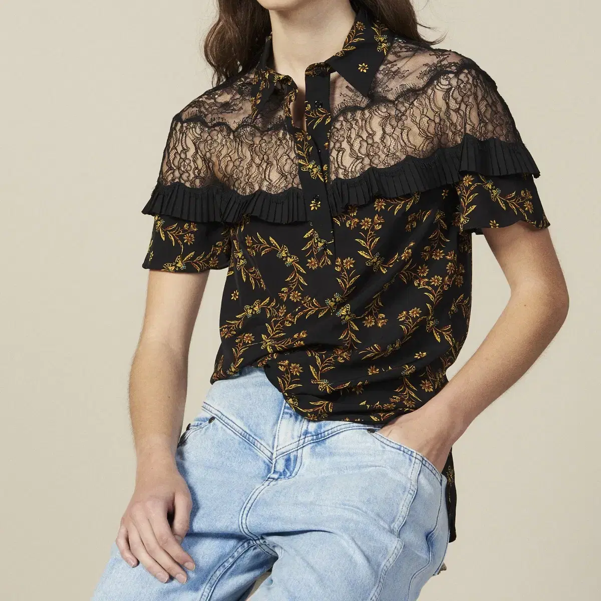 (New) Sandro layered blouse 3 sizes