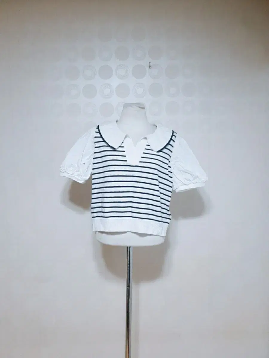 Free/Stripe/Crochet/Knit/Blouse/Women's Tee