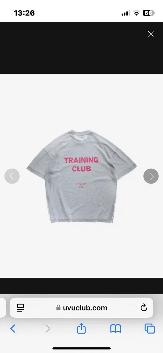 UVU TRAINING CLUB T-SHIRT (L) grey pink