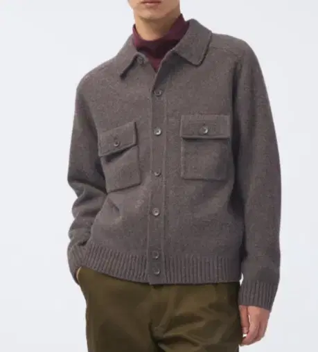 Uniqlo U Knit jacket brown