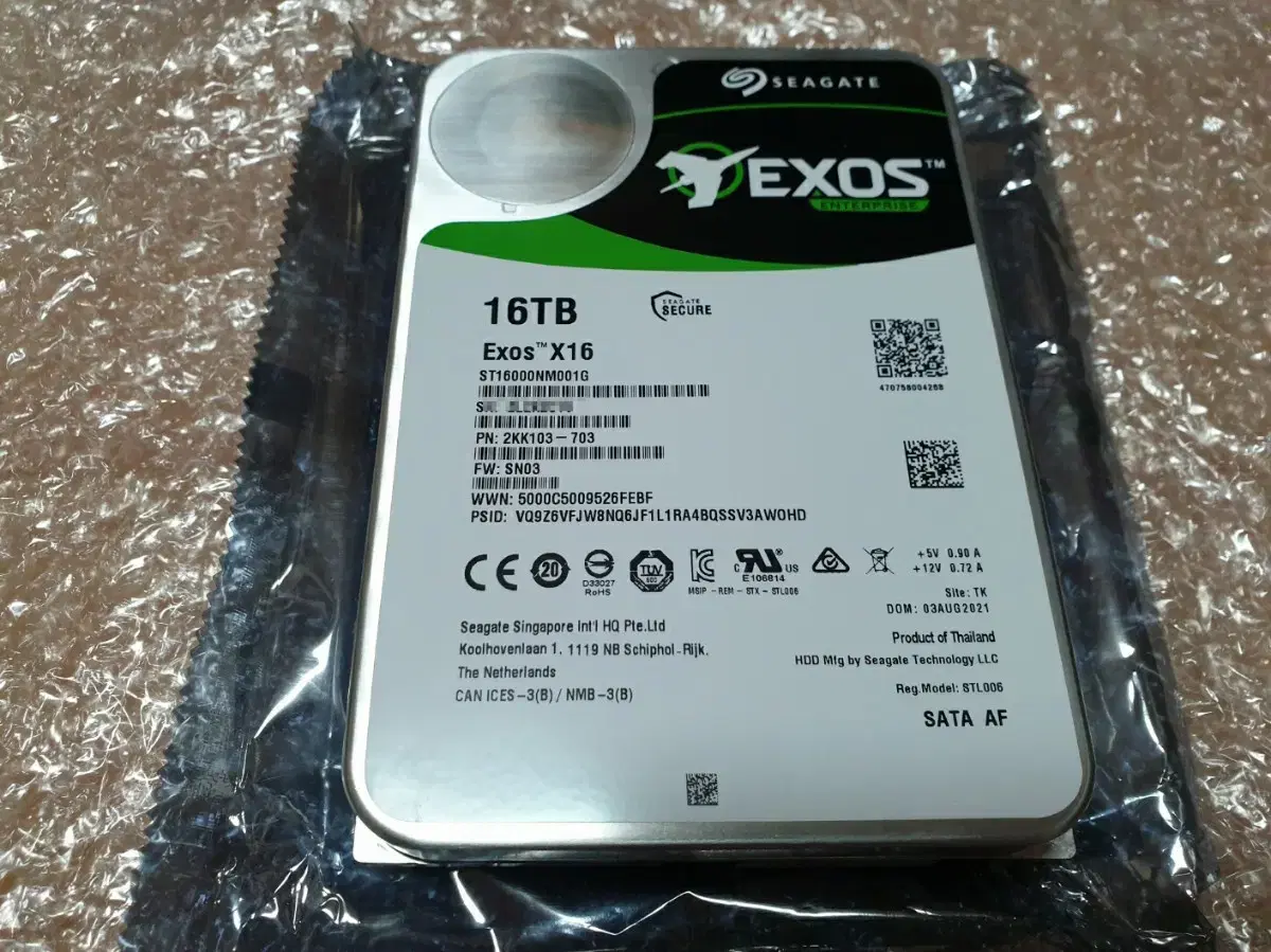 SEAGATE-EXOS X16(16TB)HDD/미사용~팝니다