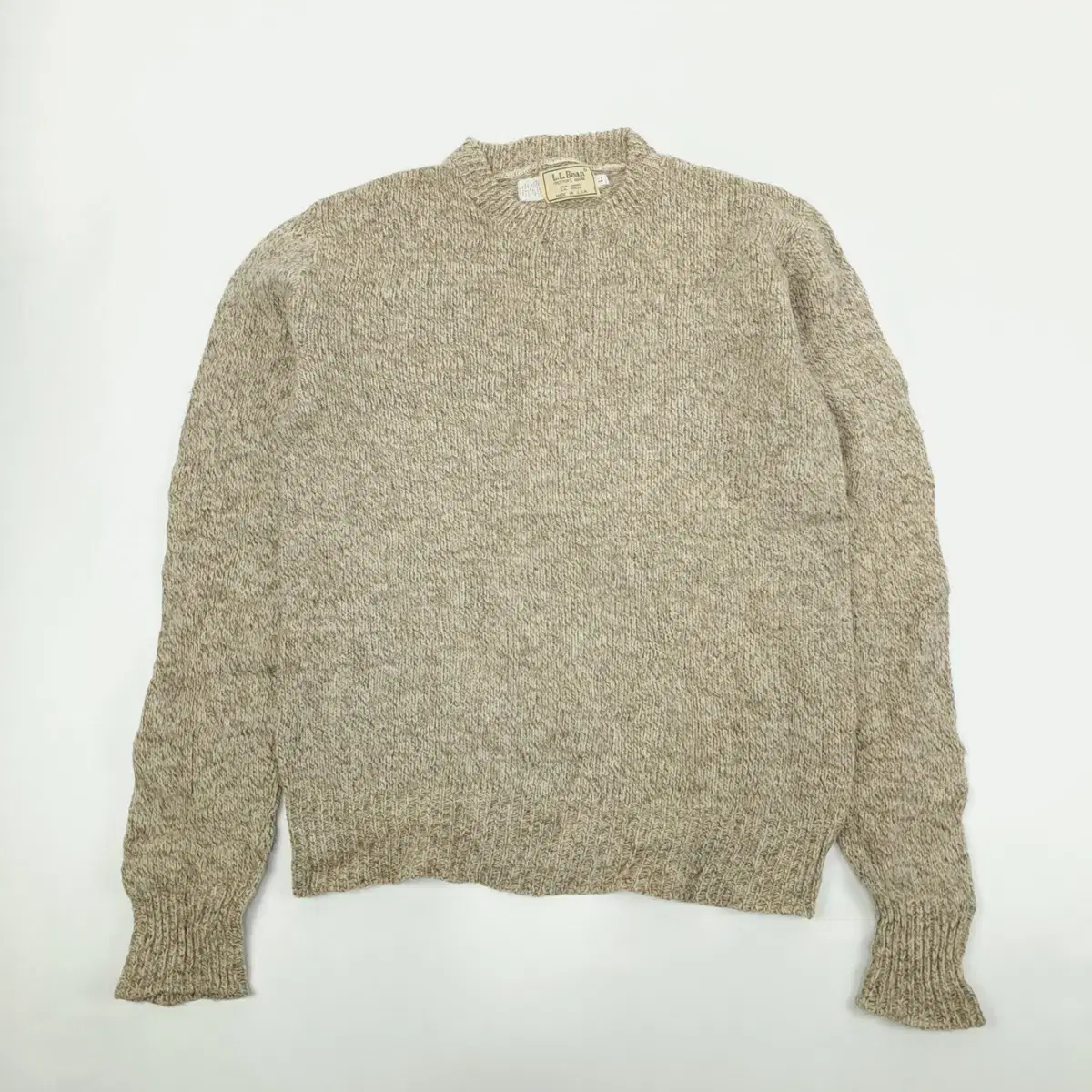 (CS552)L Elvin 80s USA Oatmeal Melange Knit Sweaterknit