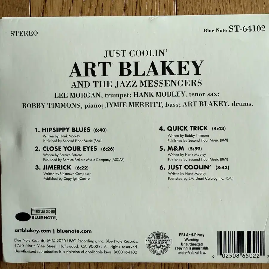 수입] Art Blakey & The Jazz Messengers - J