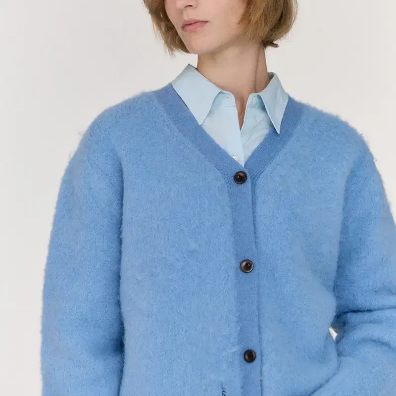 시엔느 가디건 Paul hairy Cardigan_Blue