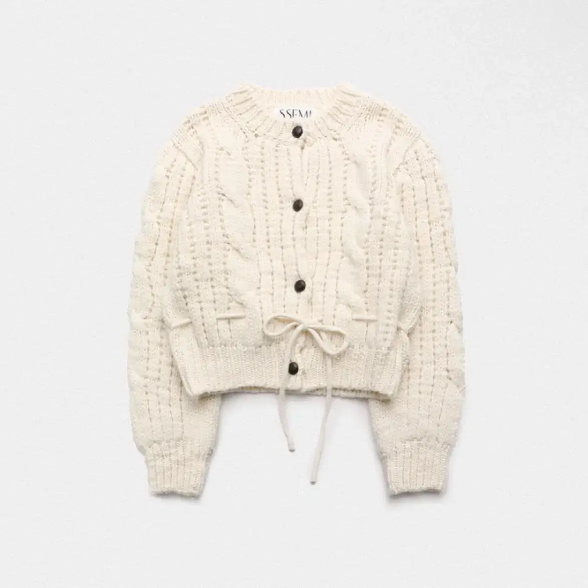 쎄미 ribborn cable cardigan 리본 케이블 가디건