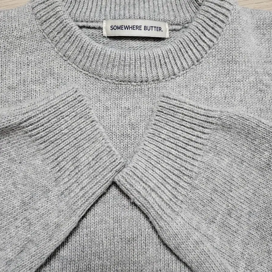 썸웨어버터 essential wool round knit 그레이,네이비