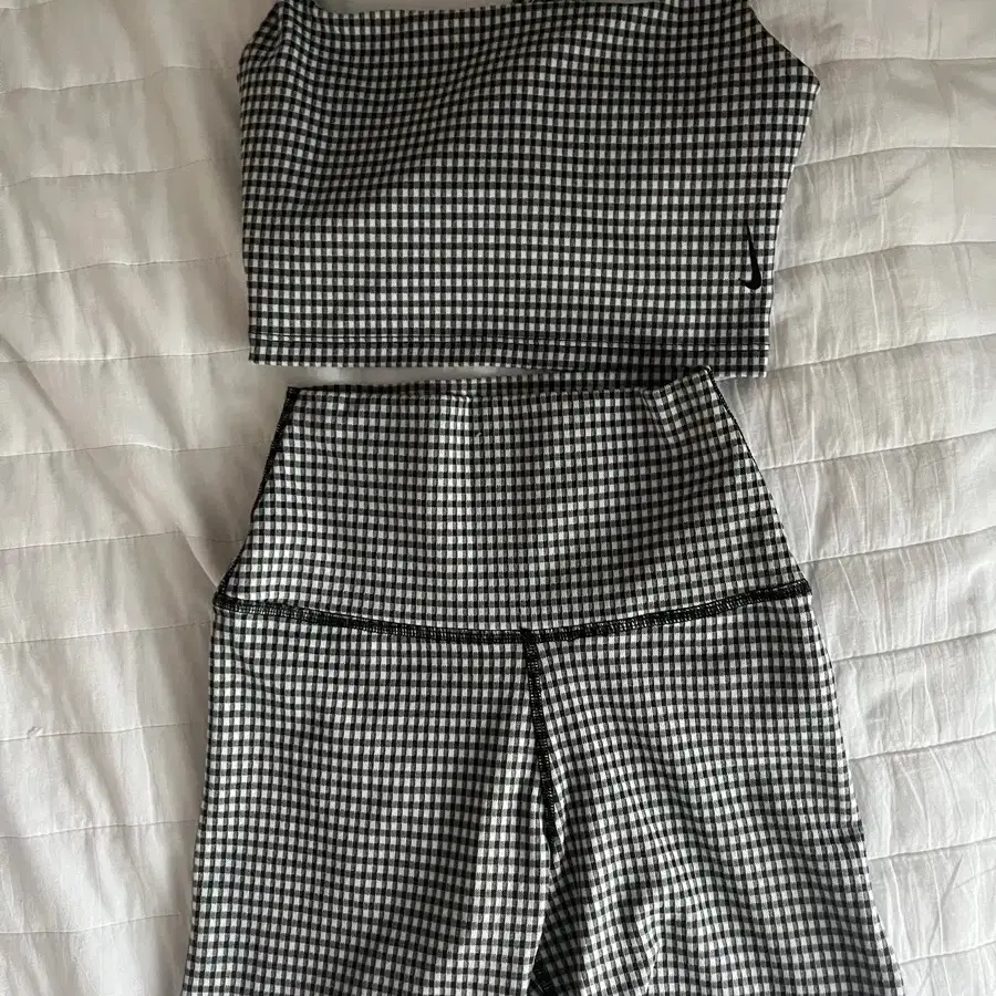 nike yoga gingham set