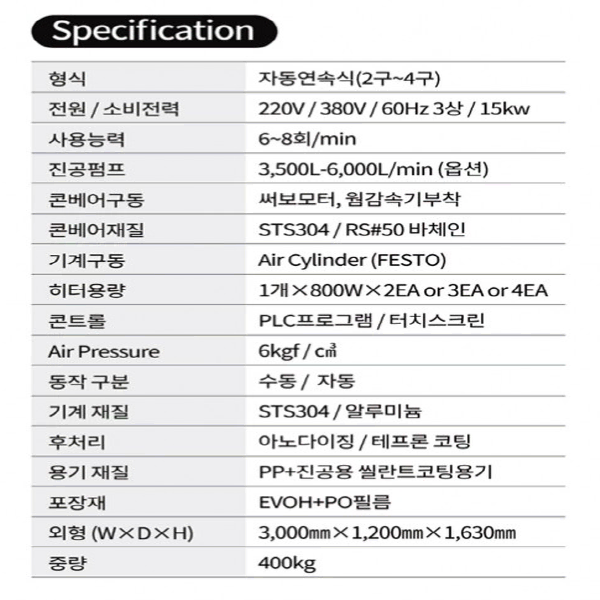 진공스킨포장기 자동 연속식 스킨포장기