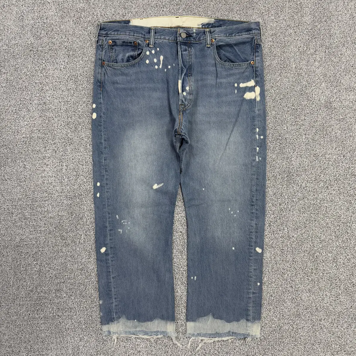 [38] Levi's 501 Wash Custom Wide Denim Pants Jeans A1276