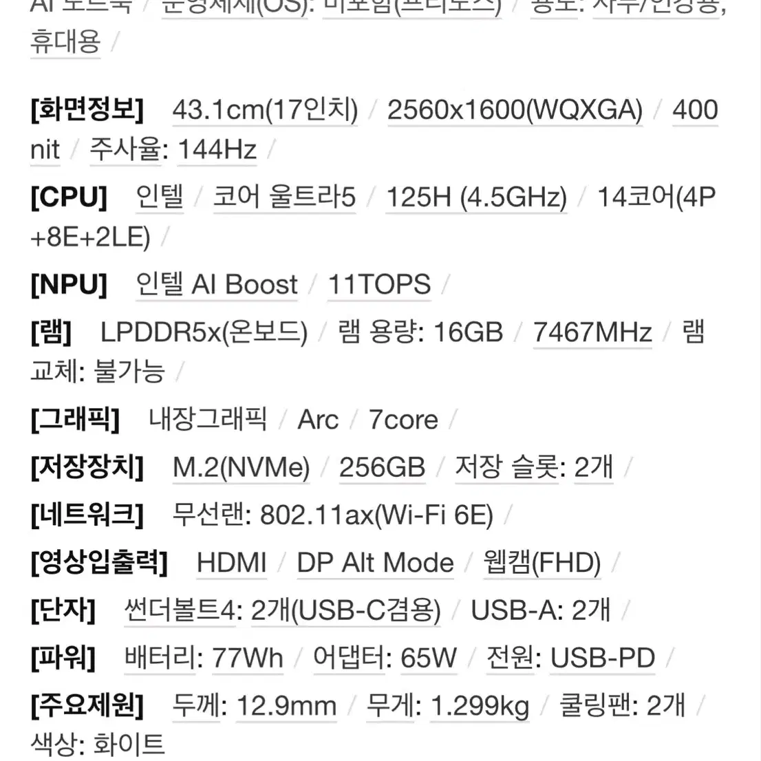 그램 프로 17(S급) + 하이닉스 P41 500GB 추가 장착