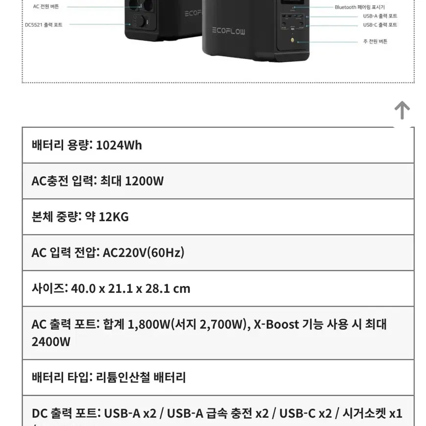 에코플로우 델타2 16000팔아요