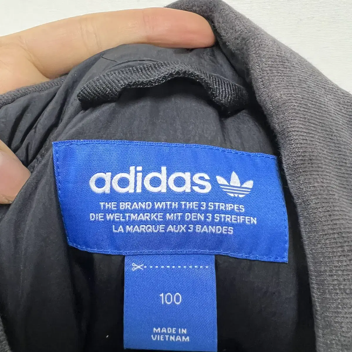 ADIDAS/아디다스덕다운블루종패딩/남성100/