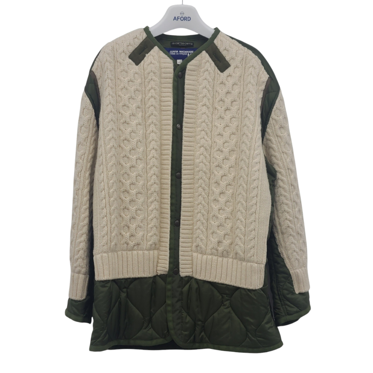 [M] Comme des Garçons Song x Jun Yawatanabe Nabe Knitted Quilted Jacket ETA122346