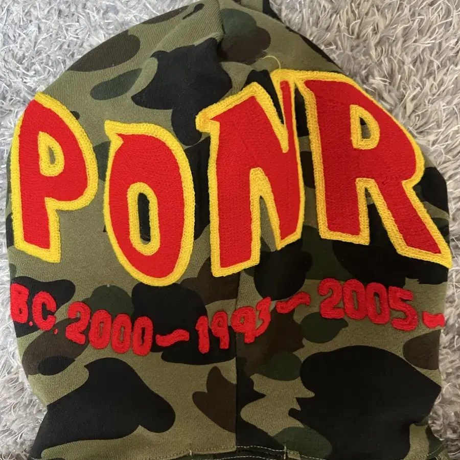 Bape 베이프 PONR 퍼스트 카모 세컨드 샤크 풀 집 후드 그린