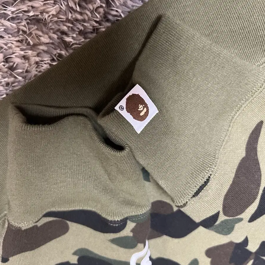 Bape 베이프 PONR 퍼스트 카모 세컨드 샤크 풀 집 후드 그린