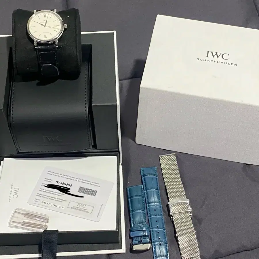 IWC 포르토피노 오토메틱 매쉬 + 정품 가죽 D버클