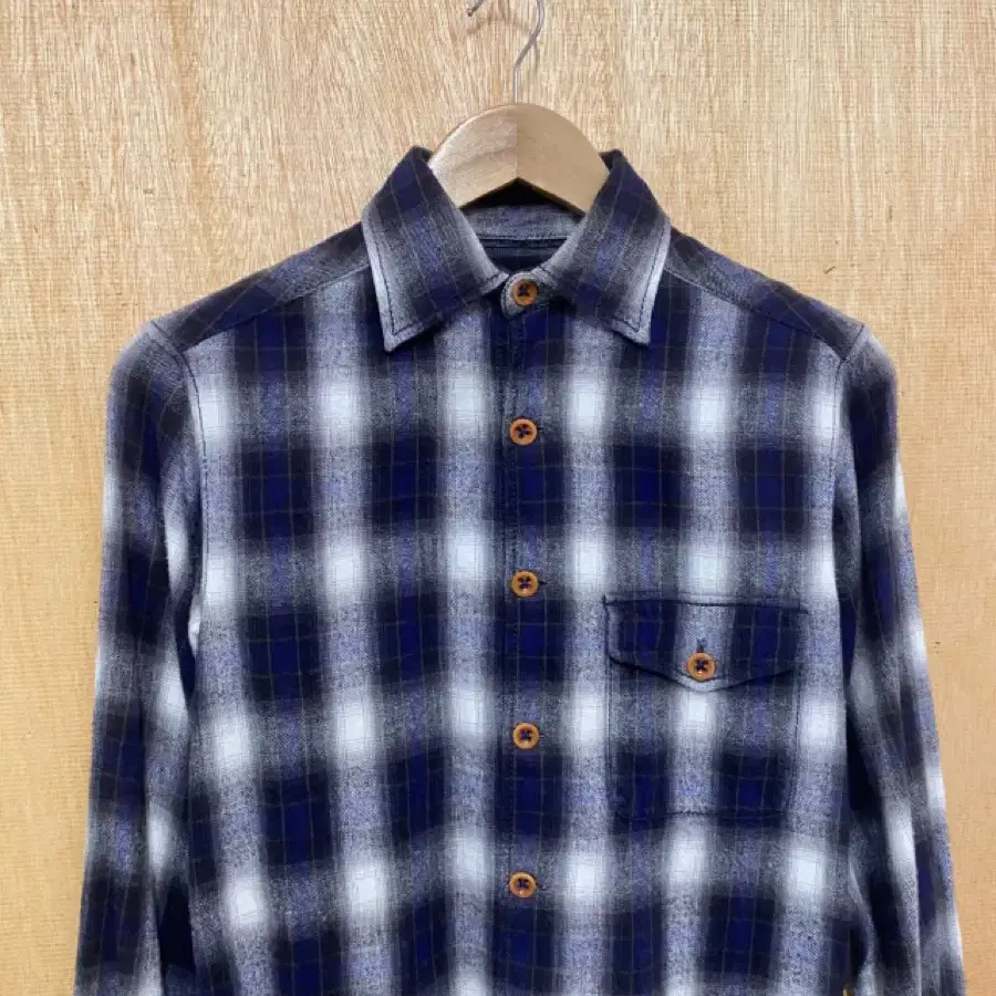 BEAMS x MARTINE GOLDON ombre check shirt