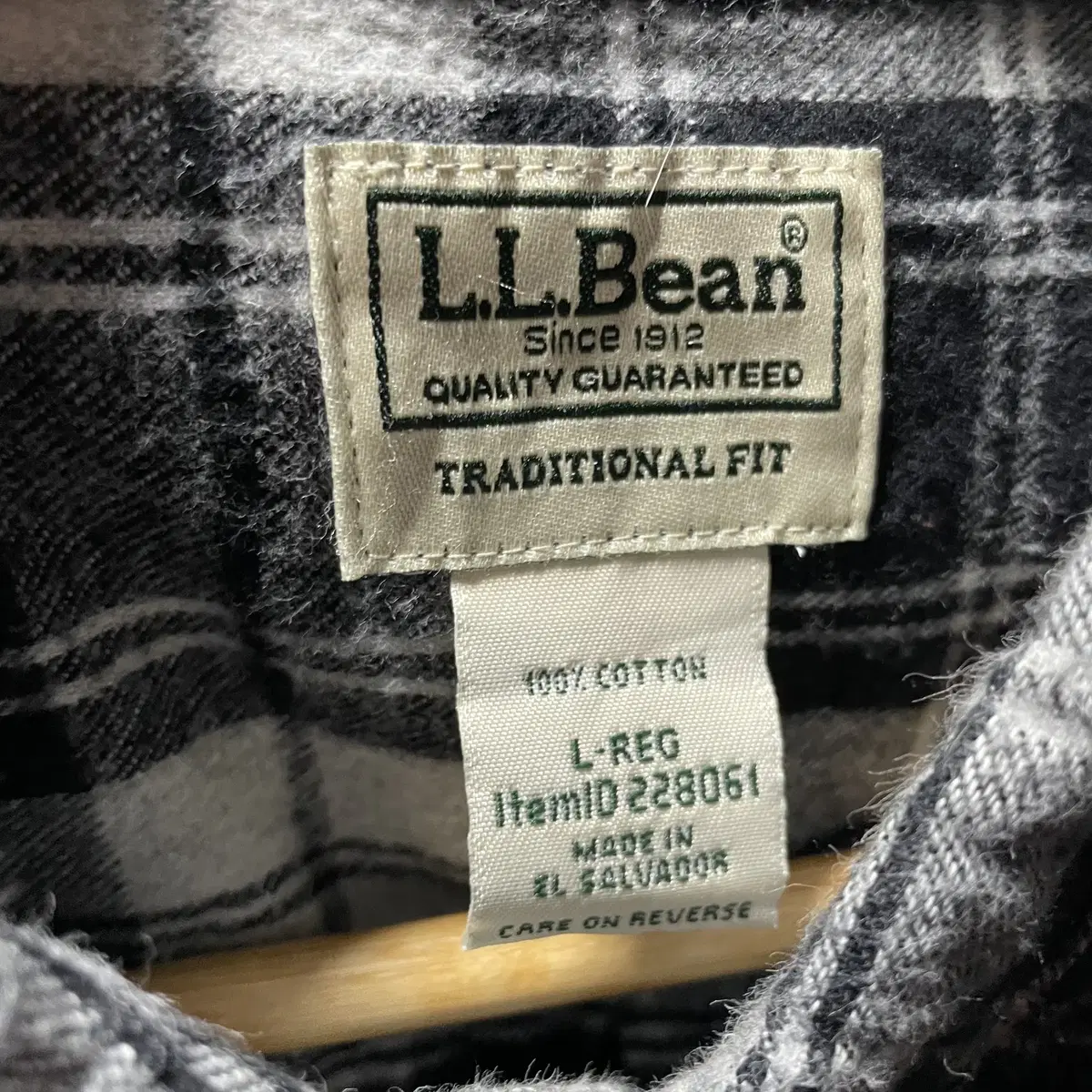 LL BEAN 엘엘빈 플란넬 체크셔츠