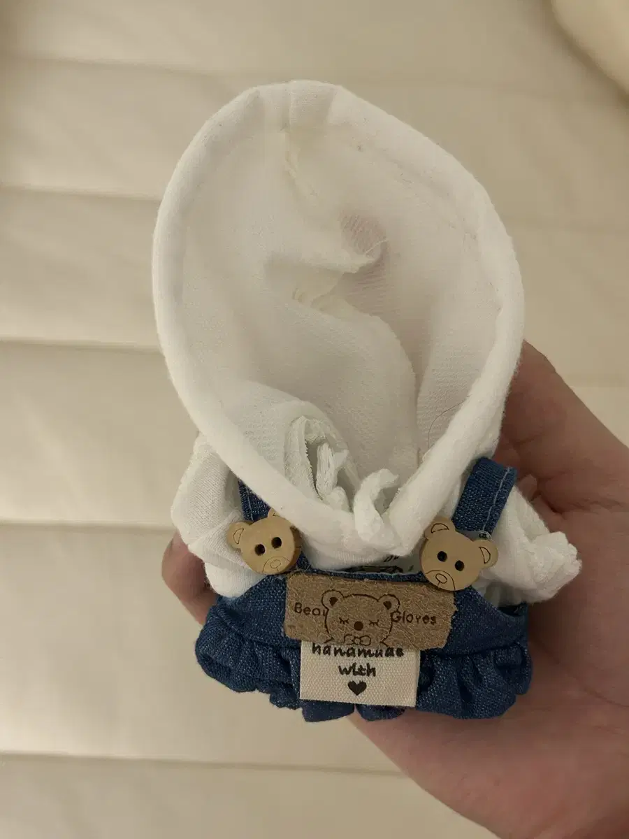 Quick sale)10cm doll Hooded suspenders clothes wts