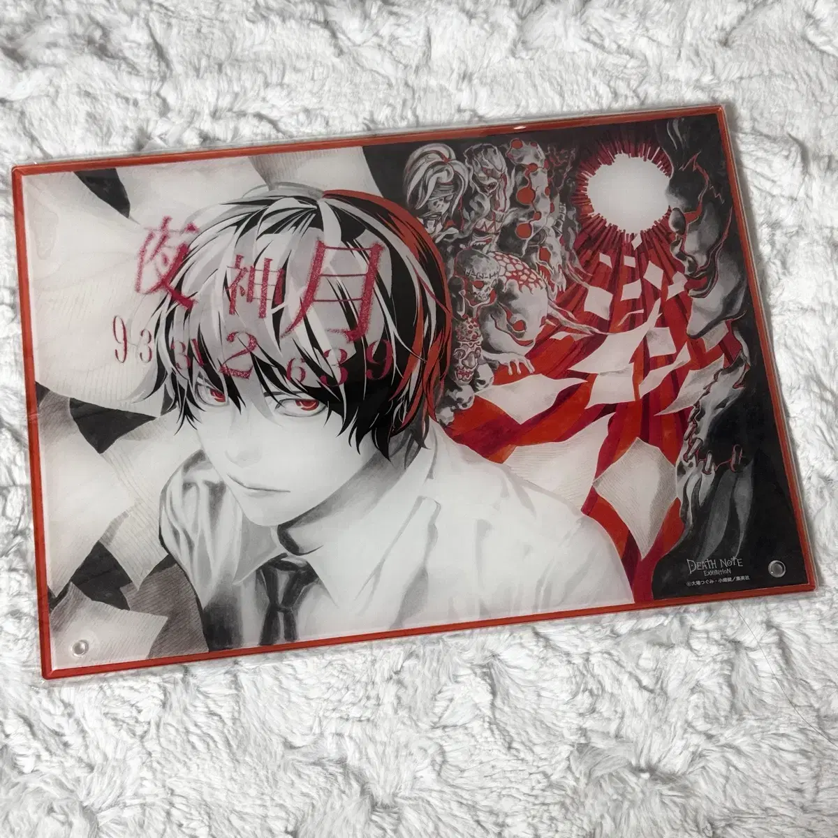 <미개봉> Death Note Original Artwork Exhibition Raito acrylic Panel Plate Original Artwork