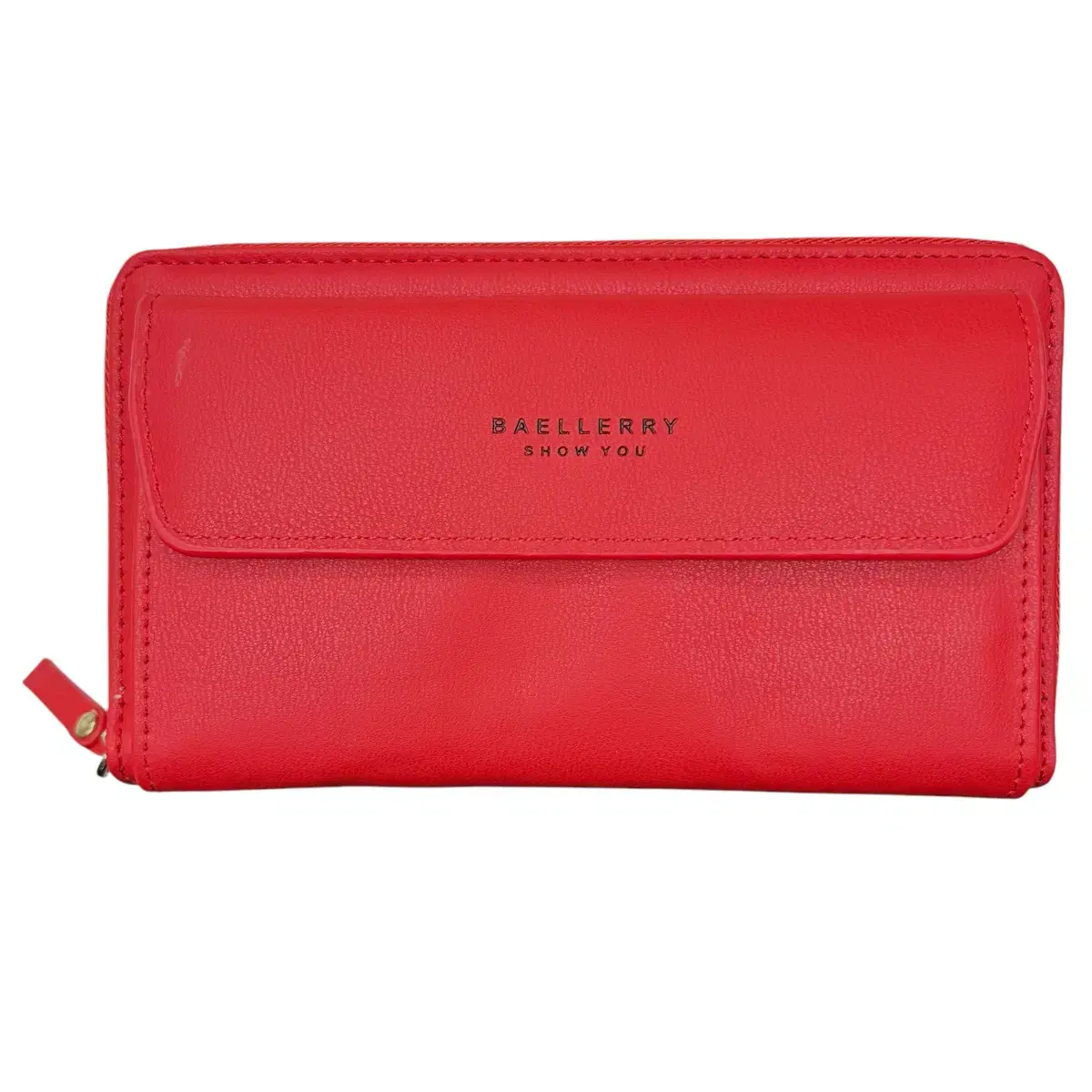 Women's Leather Wallet Mini Crossbody Red